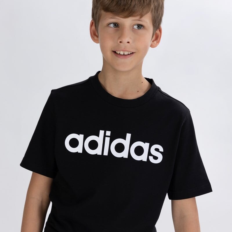 

Детская футболка с линейным логотипом Adidas, черный