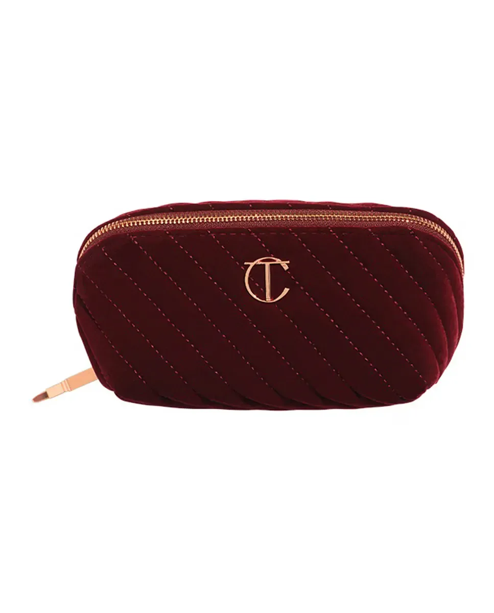 Органайзер для макияжа Velvet Make Up Bag средний Charlotte Tilbury, Night Crimson