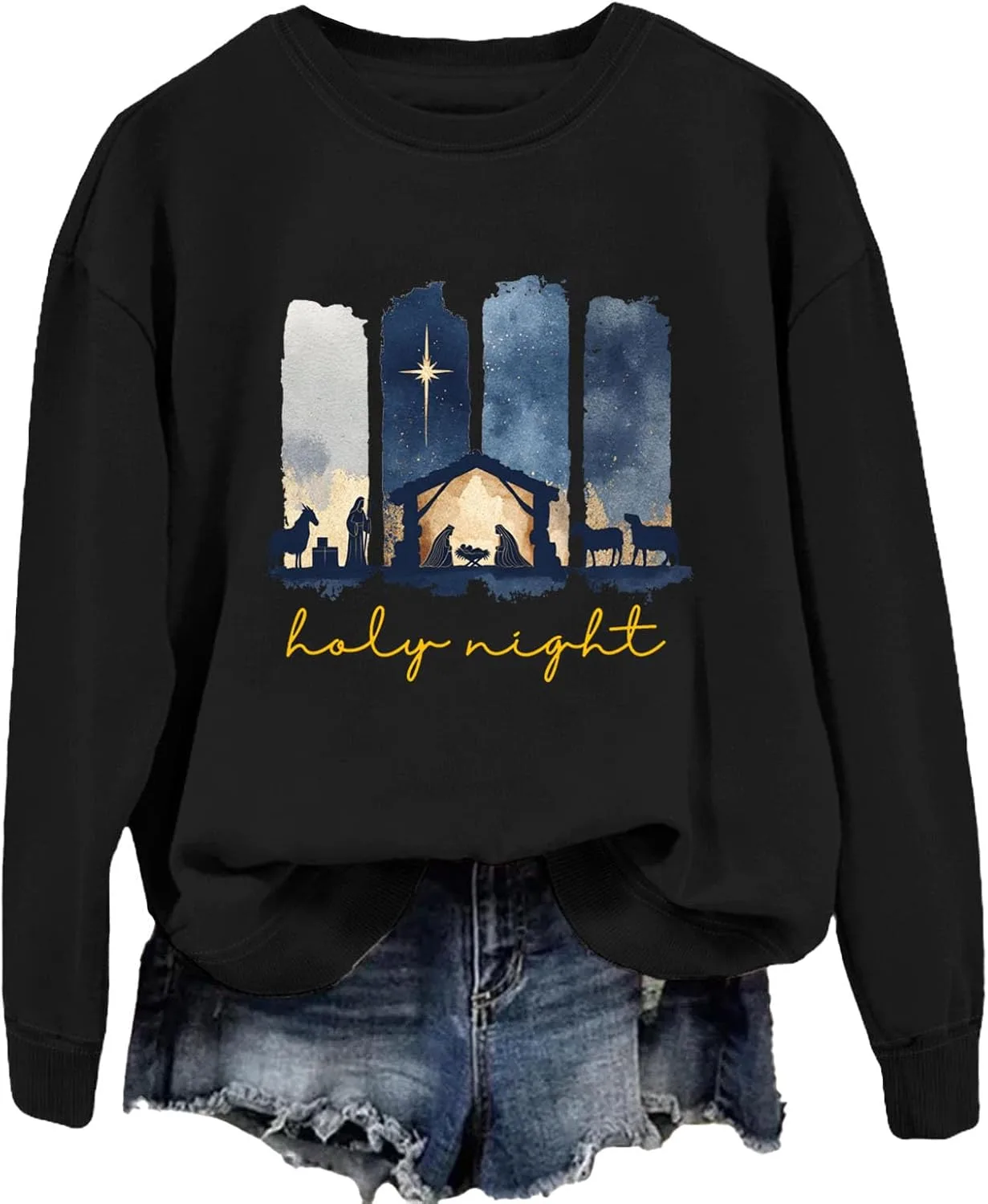 

Свитшот Oh Holy Night с рождественским принтом Czbic