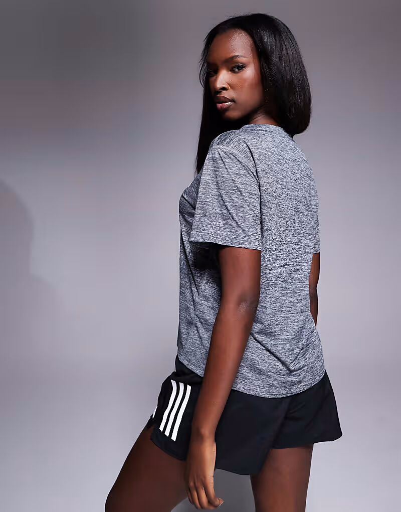 Футболка Adidas Running Own The Run серого меланжа — фото 4
