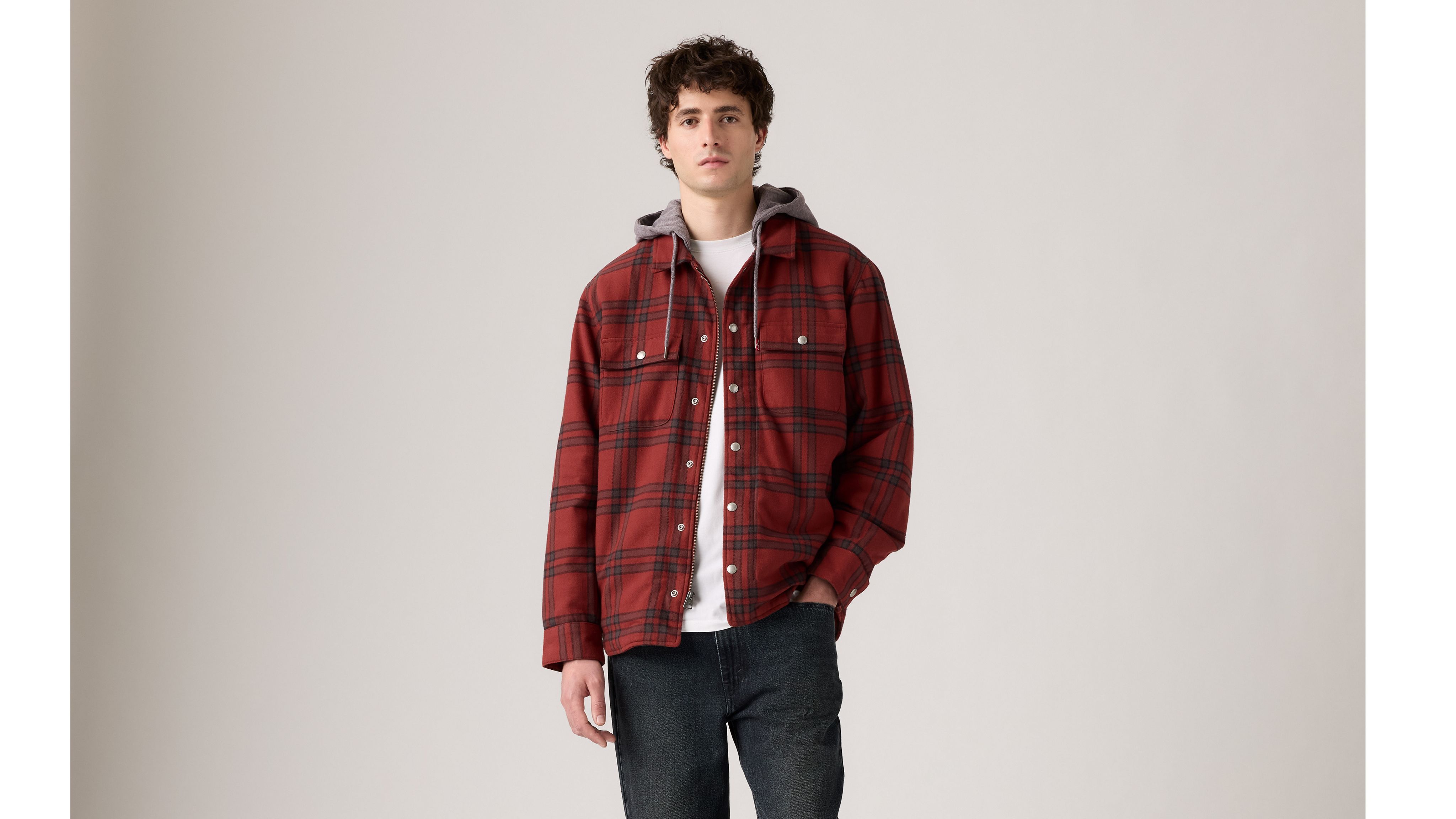 Фланелевая куртка Francisco Sherpa Levi's, Colt Plaid Russet Bracken - Brown — фото 2