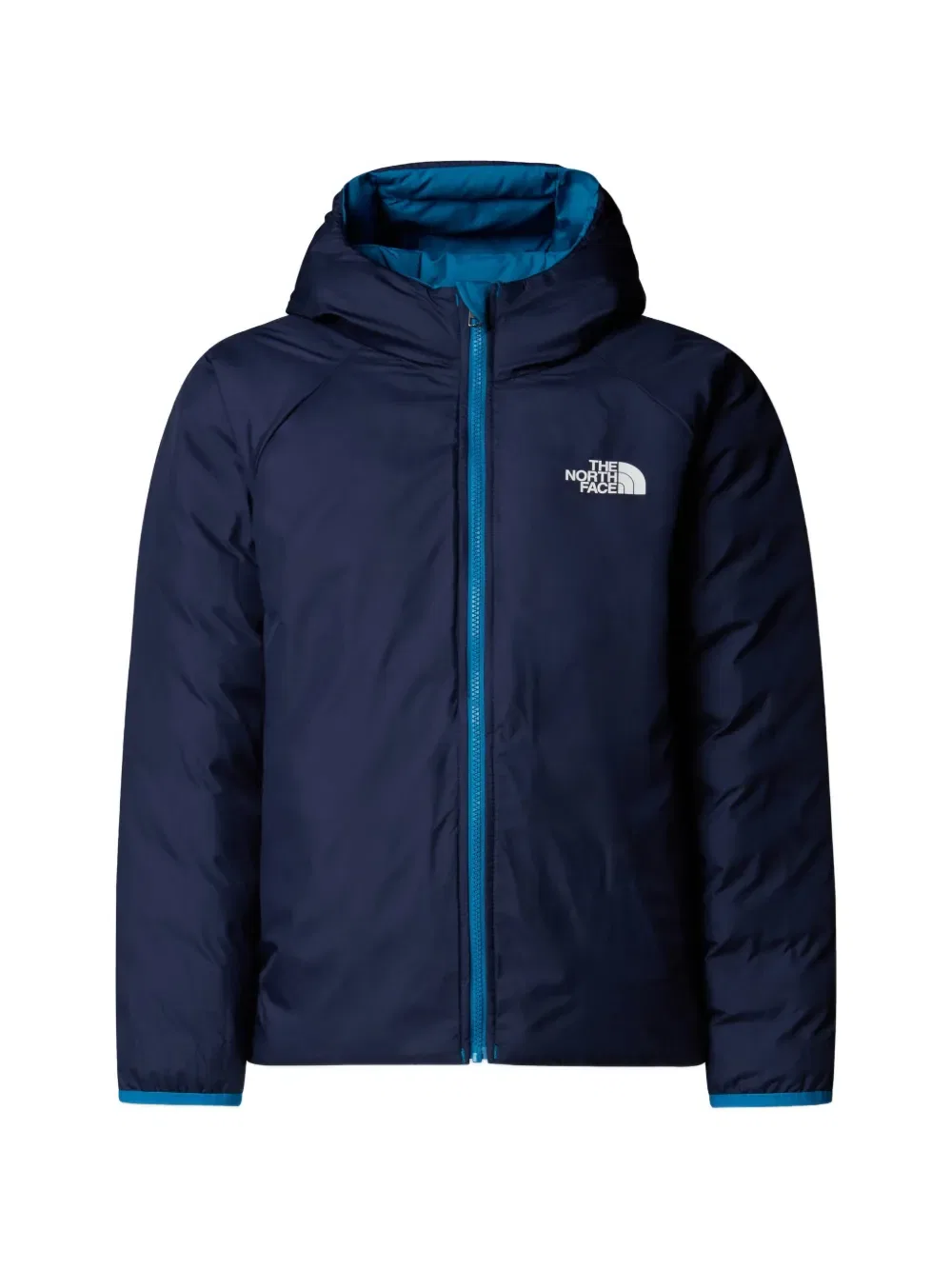 Стеганая куртка с логотипом The North Face Kids, синий