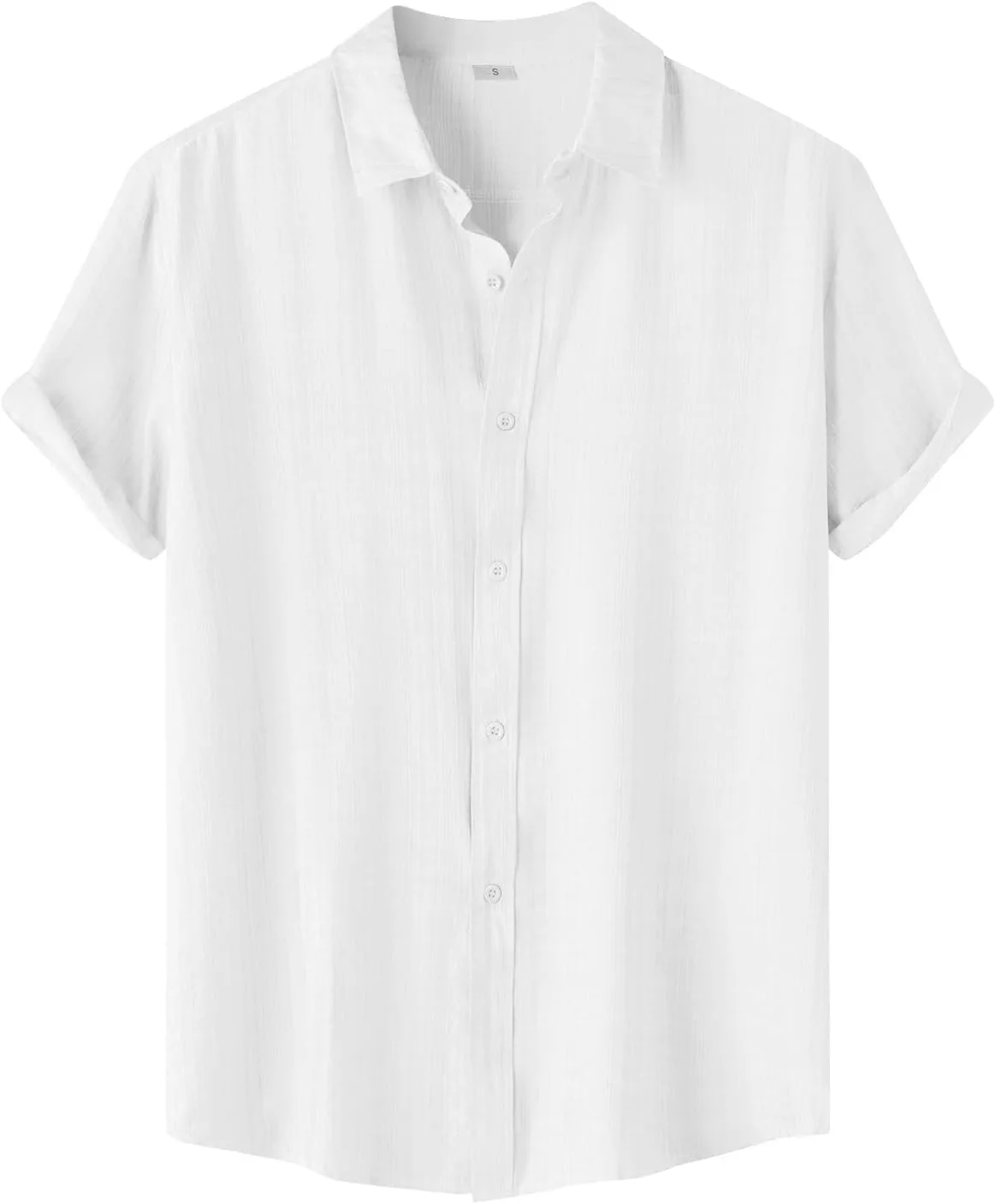 

Мужская рубашка на пуговицах Casual Short Sleeve Solid Blouse BEIBEINOYA