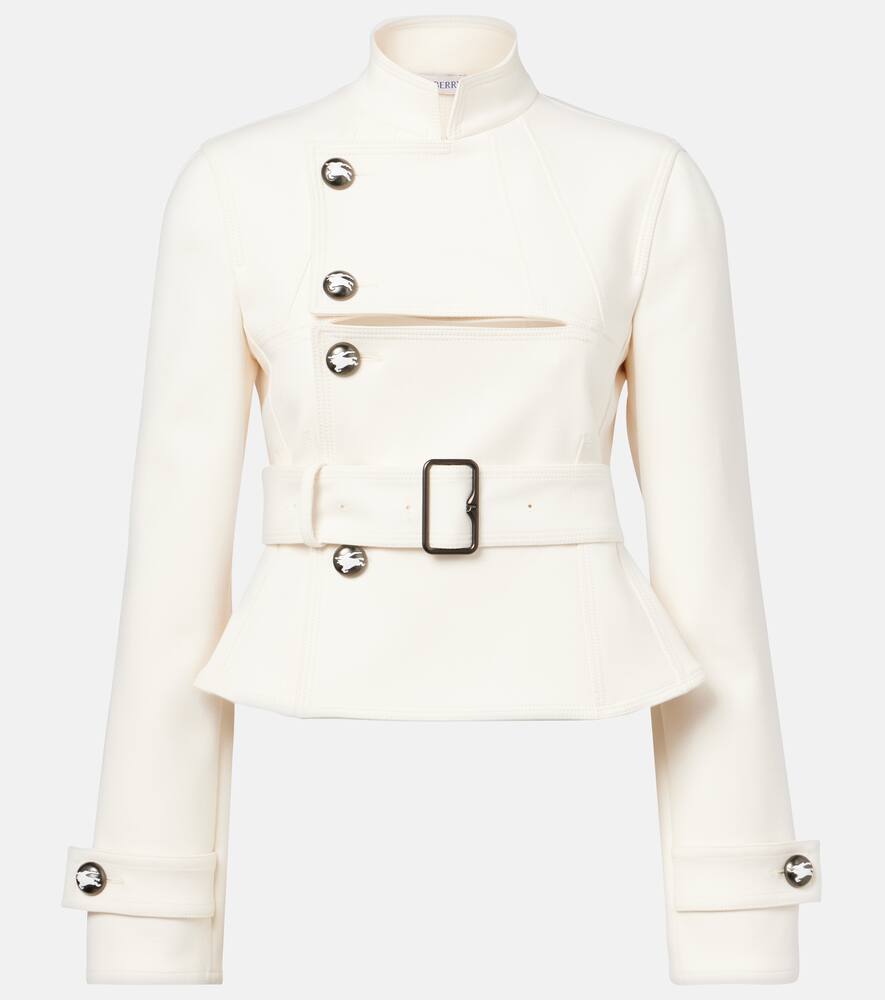 

Куртка с поясом и вырезами Burberry, Off White
