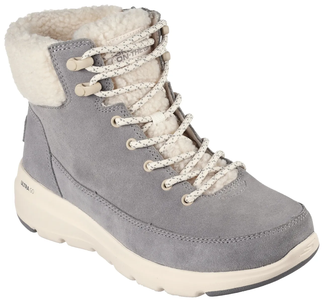 

Зимние ботинки Skechers "GLACIAL ULTRA", зимняя обувь, зимние ботинки, ботинки на шнуровке с пропиткой 3M Scotchgard, серый