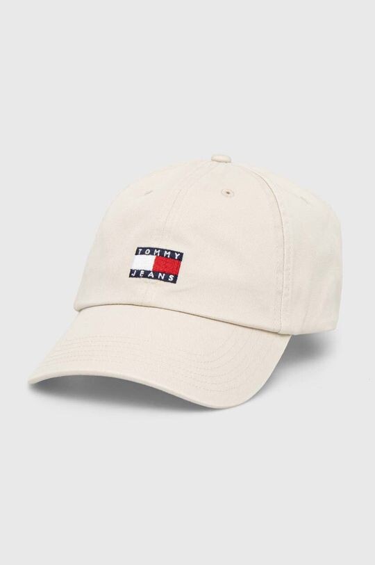 

Хлопковая бейсболка Tommy Jeans, бежевый