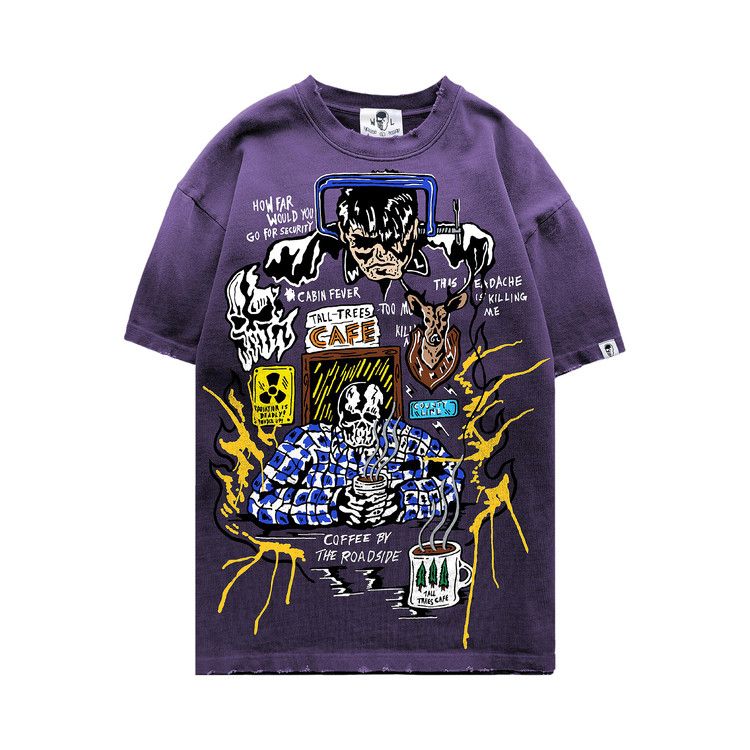 

Футболка Warren Lotas Roadside Coffee T-Shirt, Faded Purple