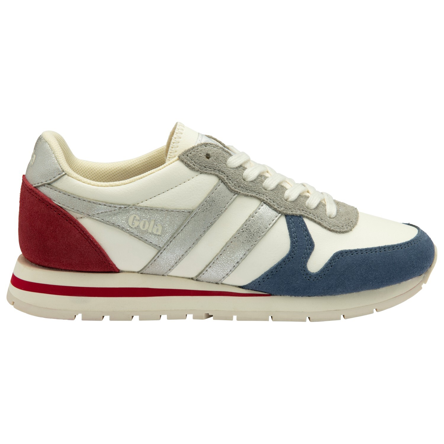 

Кроссовки Gola Women's Daytona Quadrant, цвет Off White/Moonlight/Silver/Deep Red