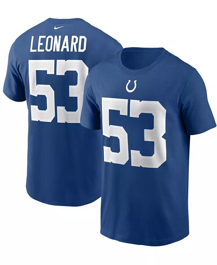 

Мужская футболка с именем и номером Шакила Леонарда из Royal Indianapolis Colts Nike