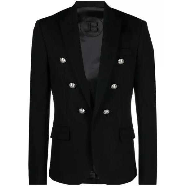 

Куртка embossed-button open-front blazer Balmain, черный