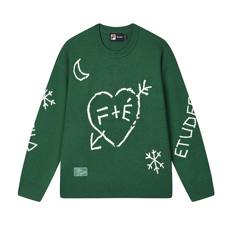

Свитер Études Unisex Mystic Emerald Green FILA, зеленый зеленый