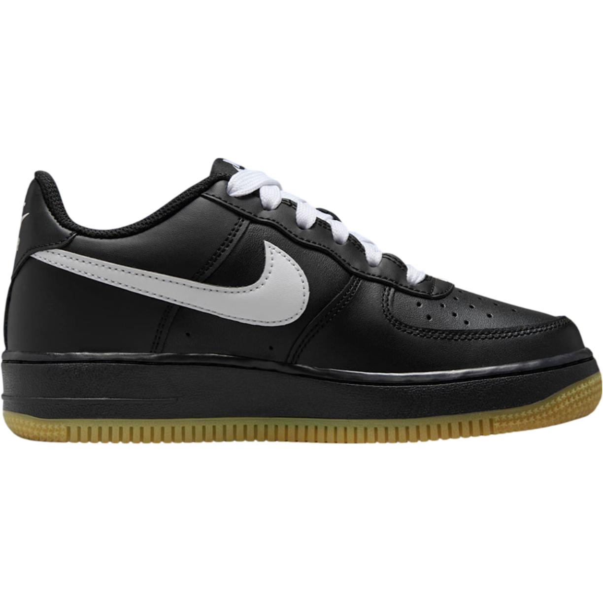 Nike Кроссовки для скейтбординга Air Force 1 Slip Resistant Abrasion Resistant Low top Kids' Black/Medium Brown/White Unisex — фото 3