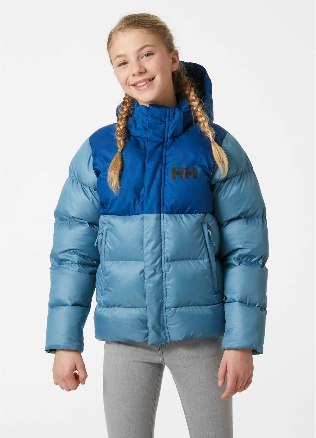 Helly Hansen унисекс-детская куртка Kids Vision Puffy, 625 Blue Fog — фото 3