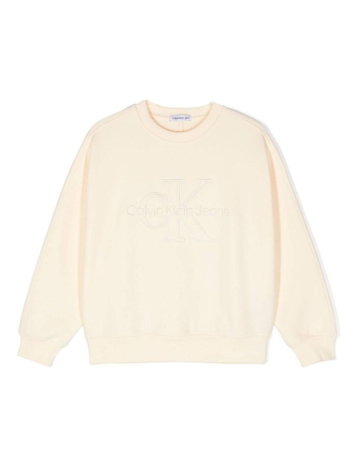 

Толстовка с вышитым логотипом Calvin Klein Kids, желтый