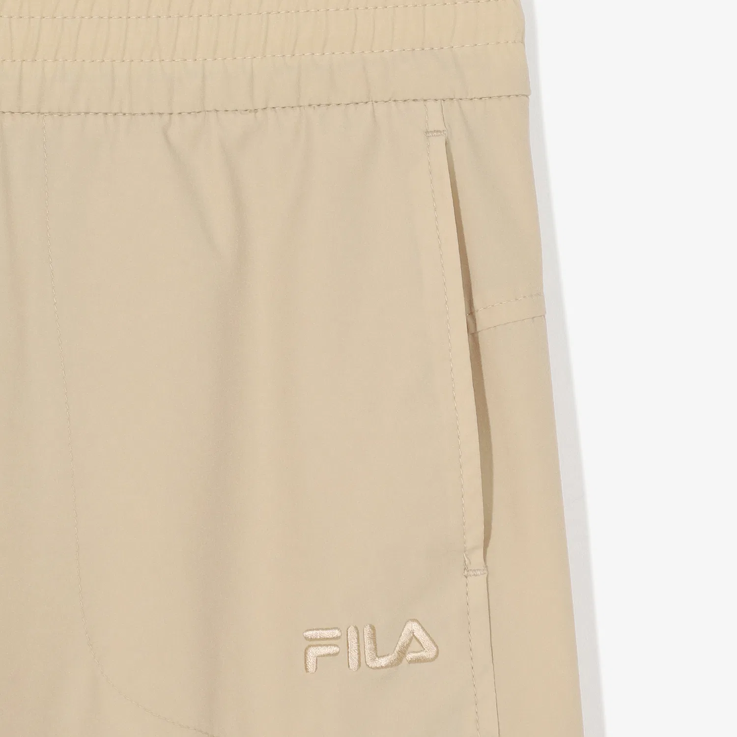 Детские тканые брюки полусвободного кроя серые от Fila Kids — фото 3