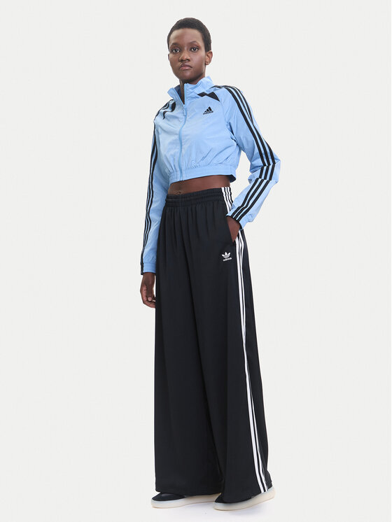 Спортивные брюки wide leg adicolor Satin IU2520 Adidas, черный — фото 2
