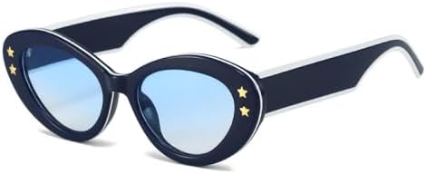 

Модные овальные солнцезащитные очки для женщин и мужчин, с градиентными линзами, оправой и звездным декором, качественные винтажные солнцезащитные очки UV400 MTZJH, C3