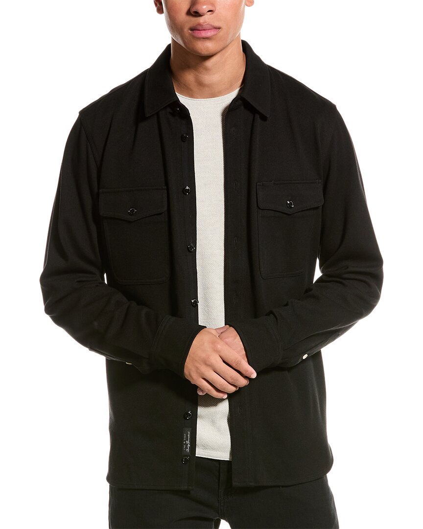 

Рубашка из смеси шерсти Jack rag & bone, черный
