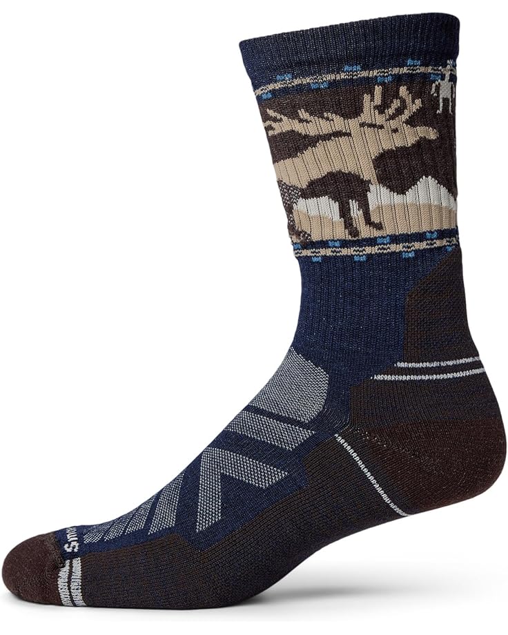 

Носки Smartwool Hike Light Cushion Mountain Moose Crew Socks, цвет Deep Navy