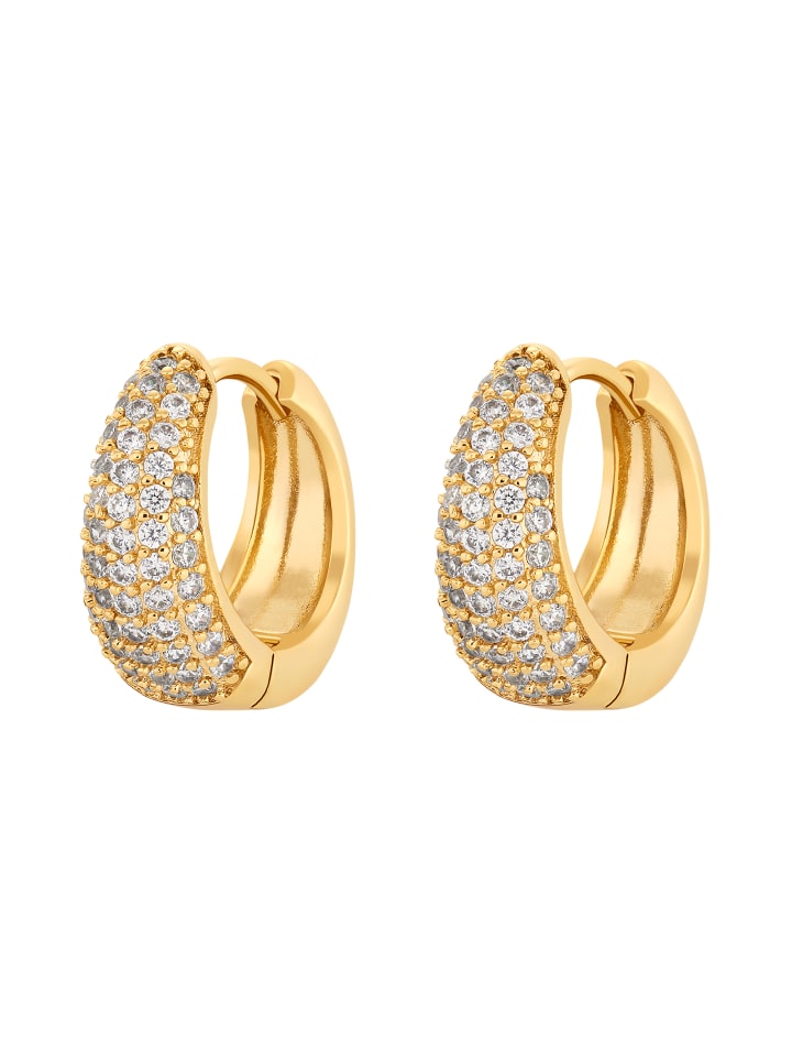 

Steel_Art Серьги Creole mit Stein Feline goldfarben in goldfarben