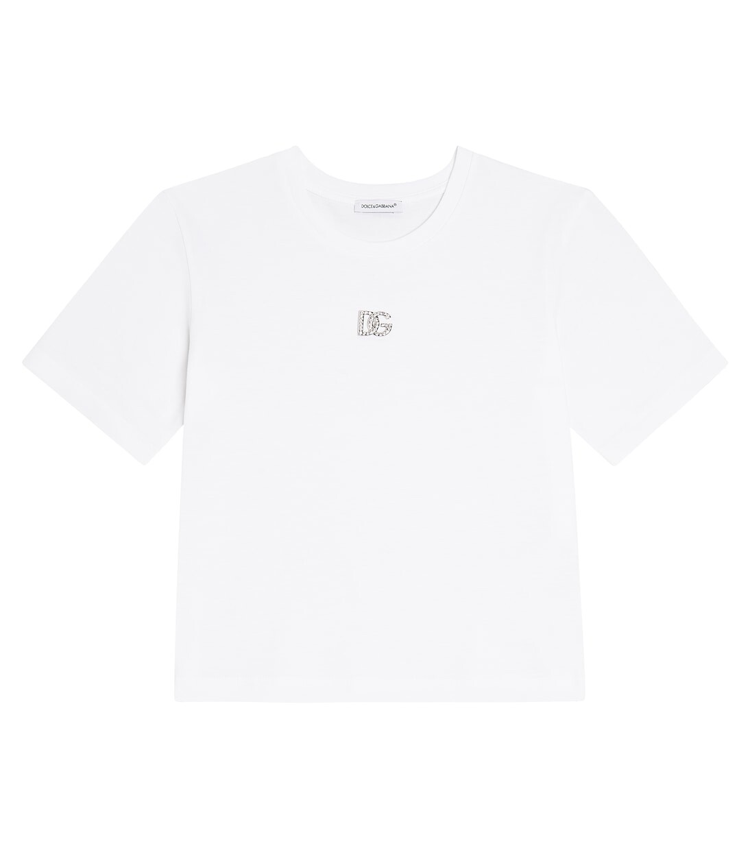 

Футболка из хлопкового джерси с декором dg Dolce&Gabbana Kids, белый