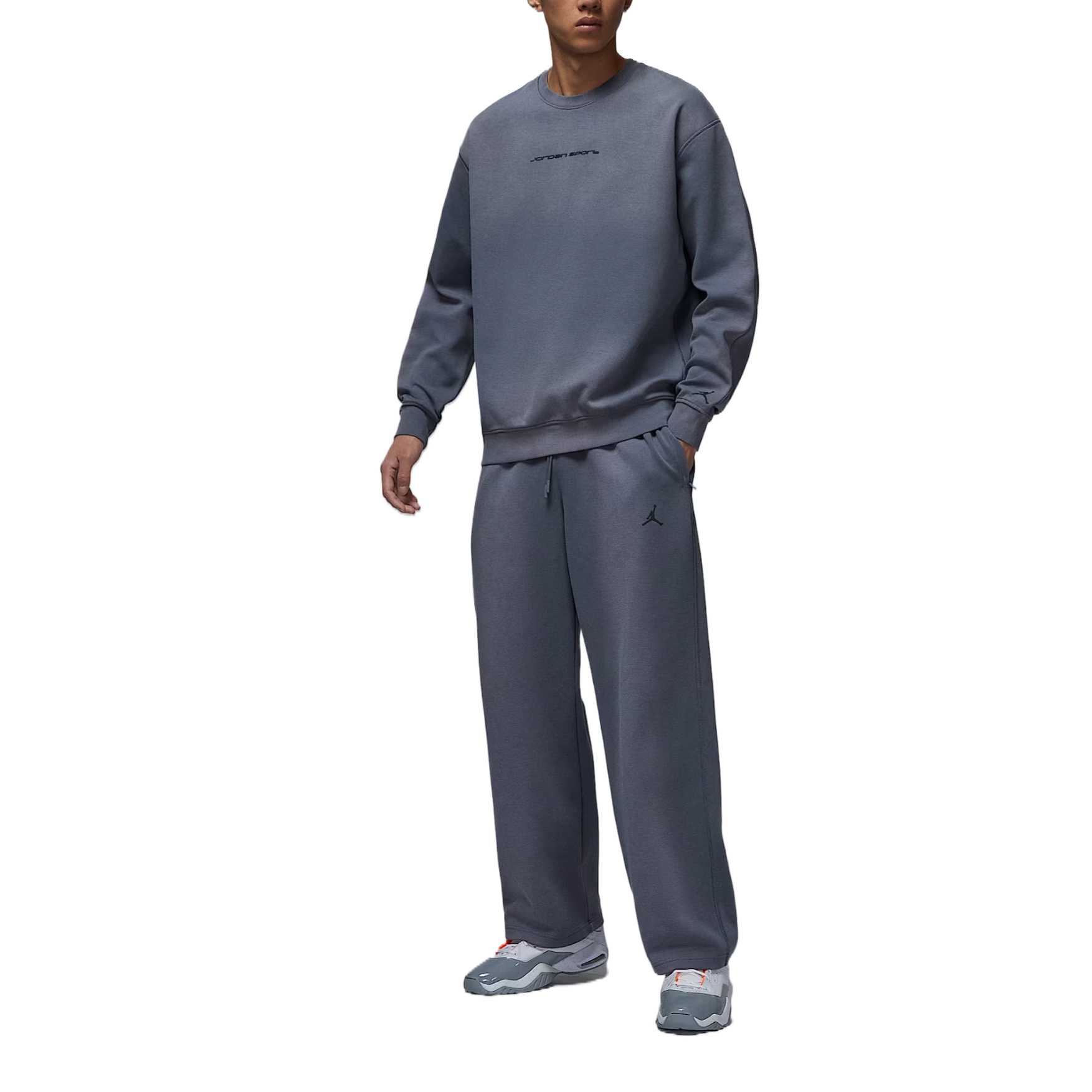 Толстовка Dri FIT мужская Jordan, серый/серо-черный — фото 4