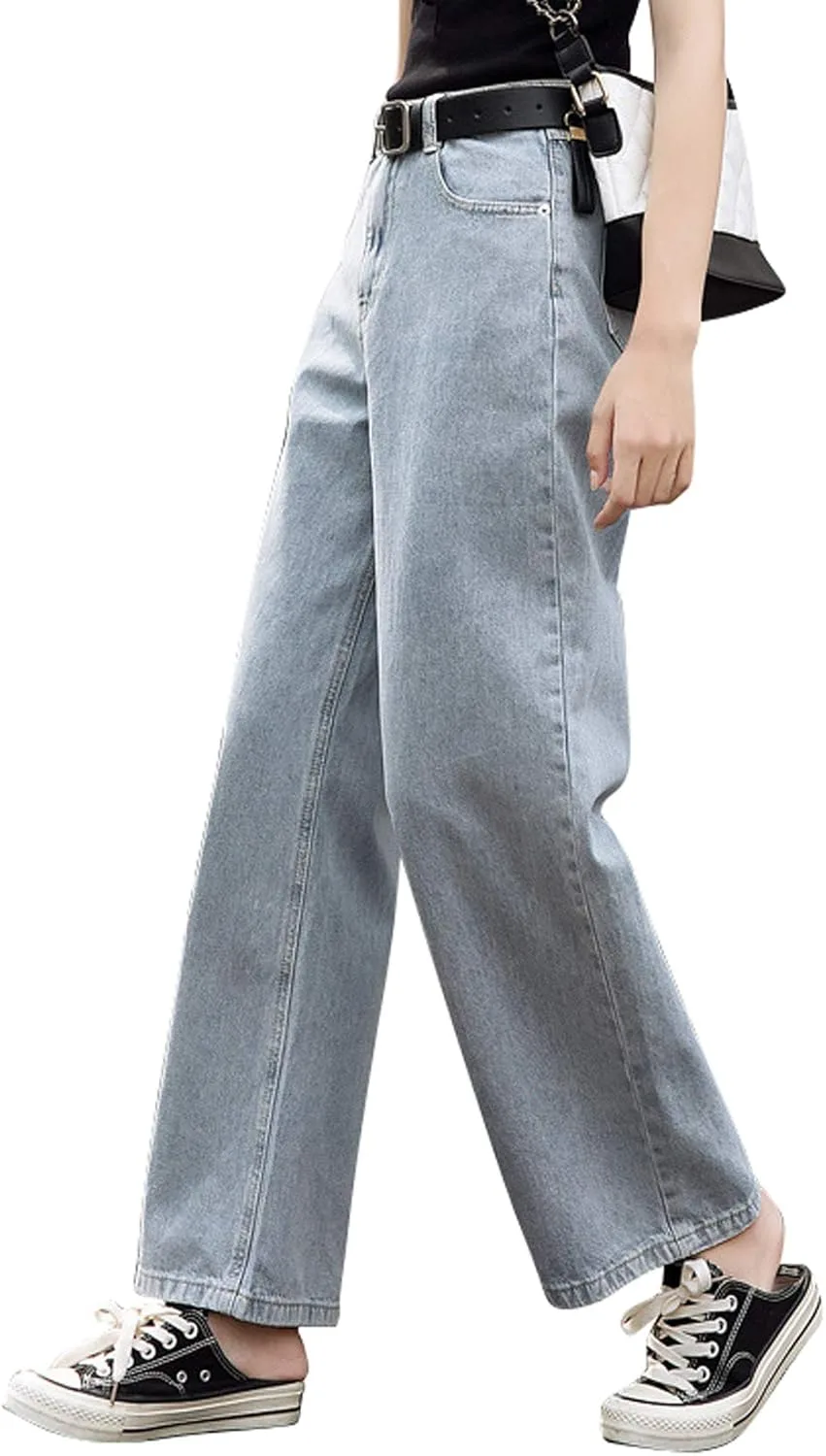 

GGUHHU женские джинсы Modern High Rise с потертостями, широкие