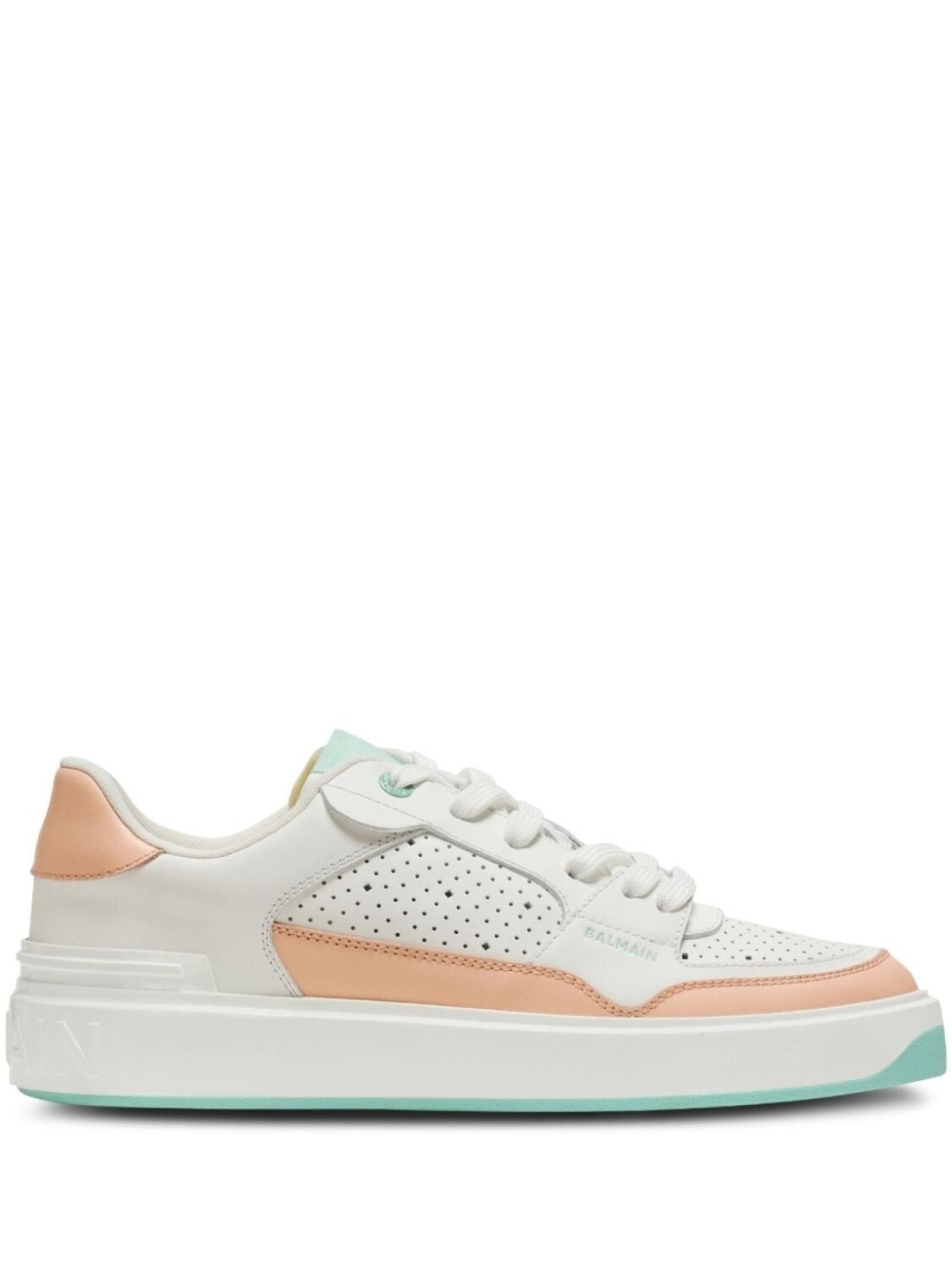 

Кроссовки Balmain B-Court Flip, белый/светло-розовый