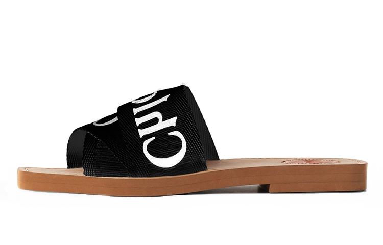 Деревянные плоские мюли женские Chloé