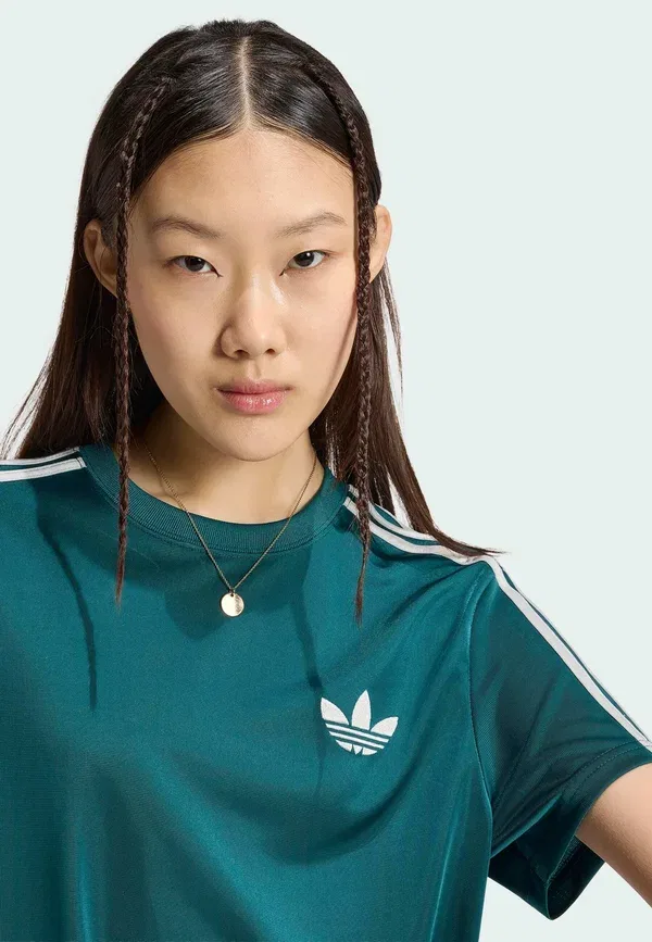 Футболка с принтом Firebird tee Adidas Originals, насыщенный зелёно-серый — фото 3