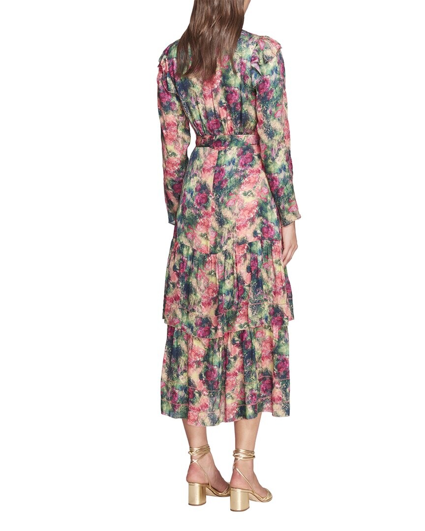 

Янтарное платье макси Marchesa Notte, розовый