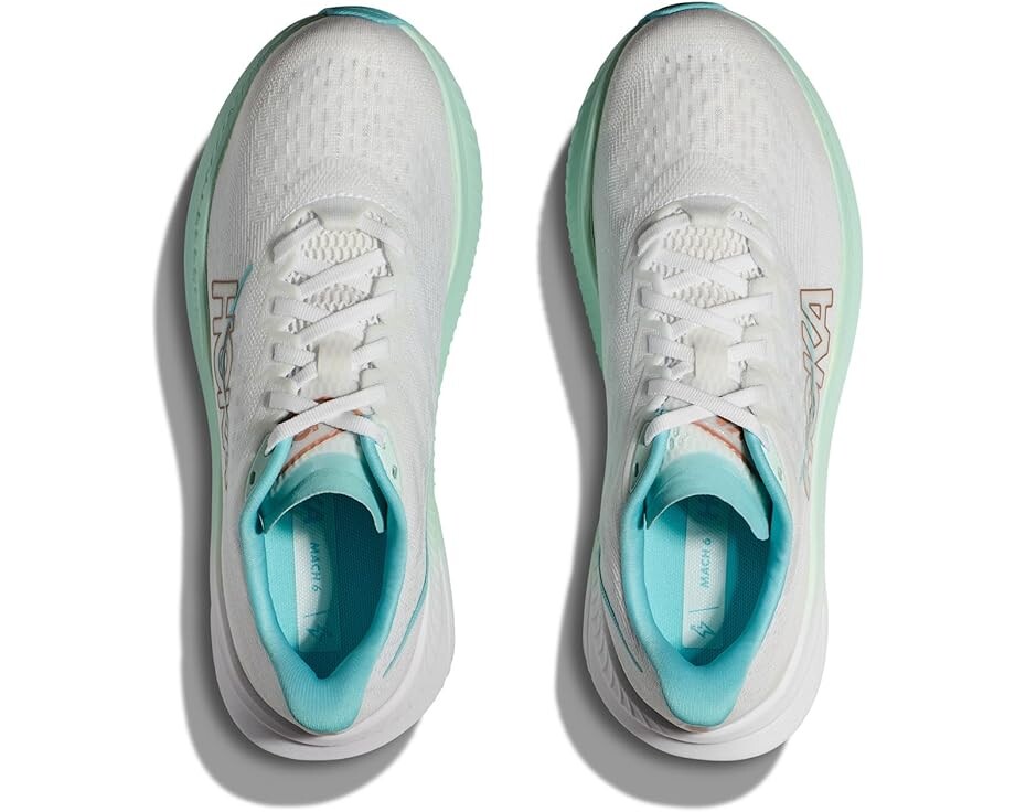 Кроссовки Hoka Mach 6, цвет Frost/Rose Gold — фото 2