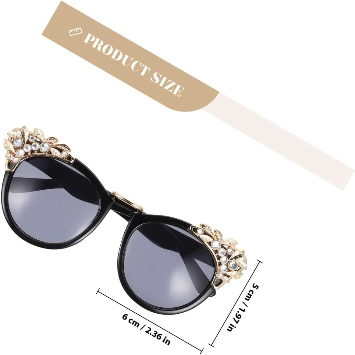 

Солнцезащитные очки Ciieeo Oversized Rhinestone Cat Eye для женщин с глянцевыми черно-серыми линзами, идеально подходящие для летней пляжной вечеринки, Black