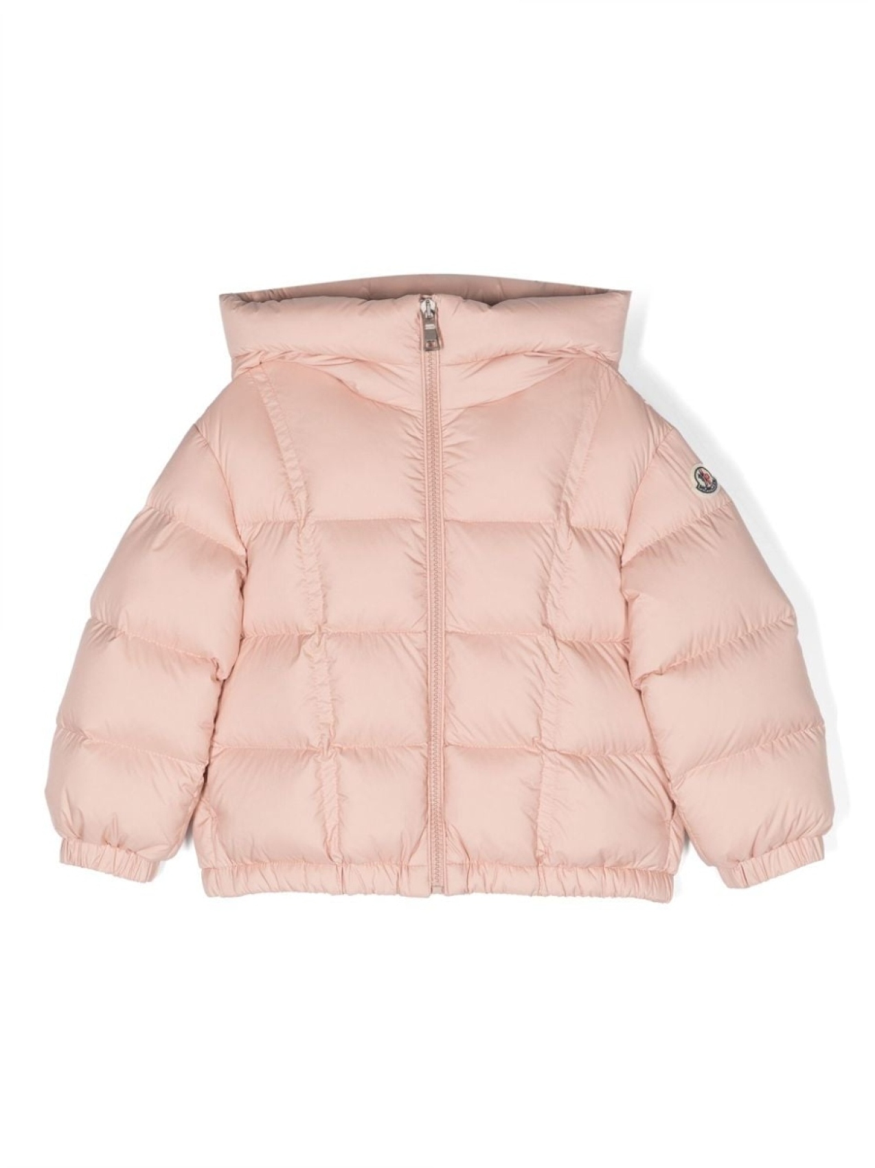 

Moncler Enfant пуховик с логотипом, розовый