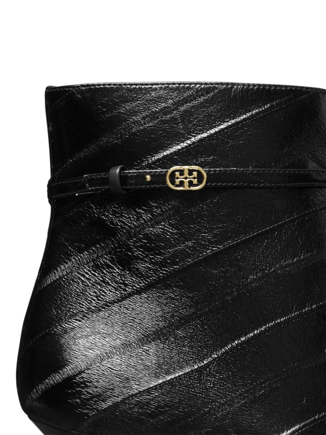 Ботильоны с пряжкой Double T Tory Burch, черный — фото 3