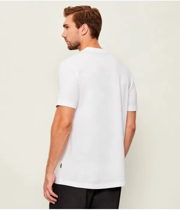 Футболка Te_структура regular fit Boss Orange, белый — фото 3