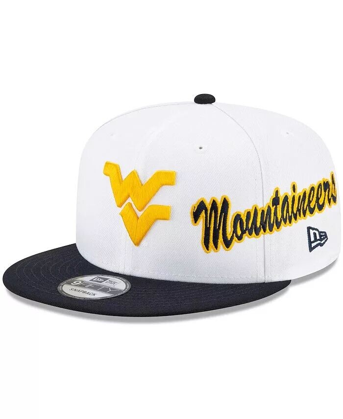 

Мужская бело-темно-синяя двухцветная бейсболка с надписью West Virginia Mountaineers 9FIFTY Snapback New Era