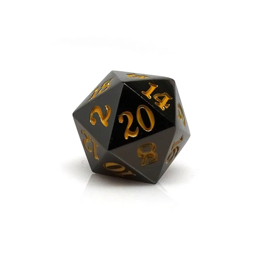 

Металл d20 — бронза с золотом, Dice - Metal Single Dice (Easy Roller Dice)