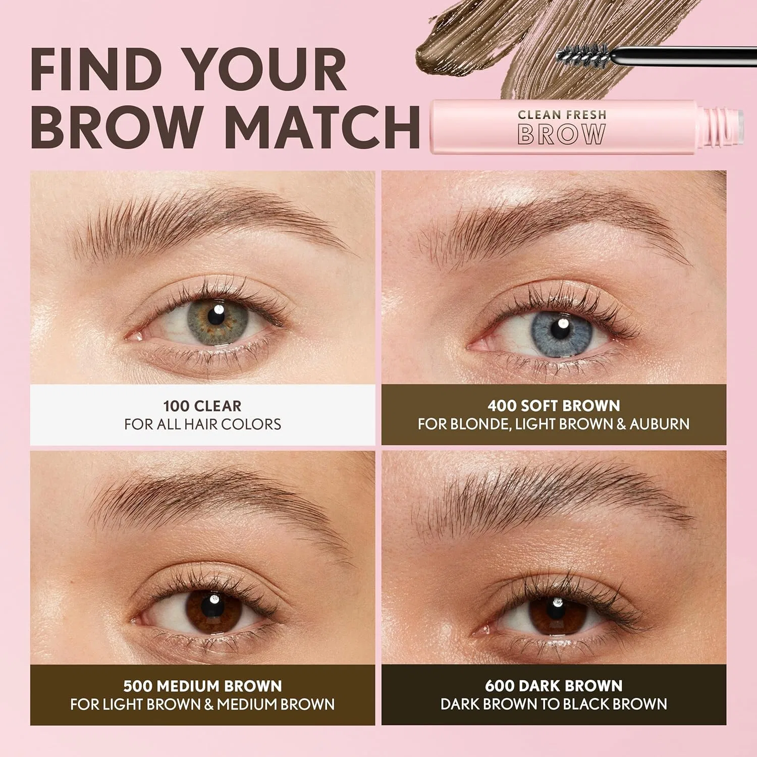 Гель для бровей CoverGirl Clean Fresh Brown, темно-коричневый, 0.18 fl oz — фото 3