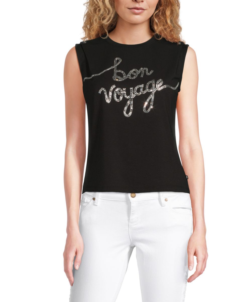 

Украшенный топ Bon Voyage Karl Lagerfeld Paris, черный