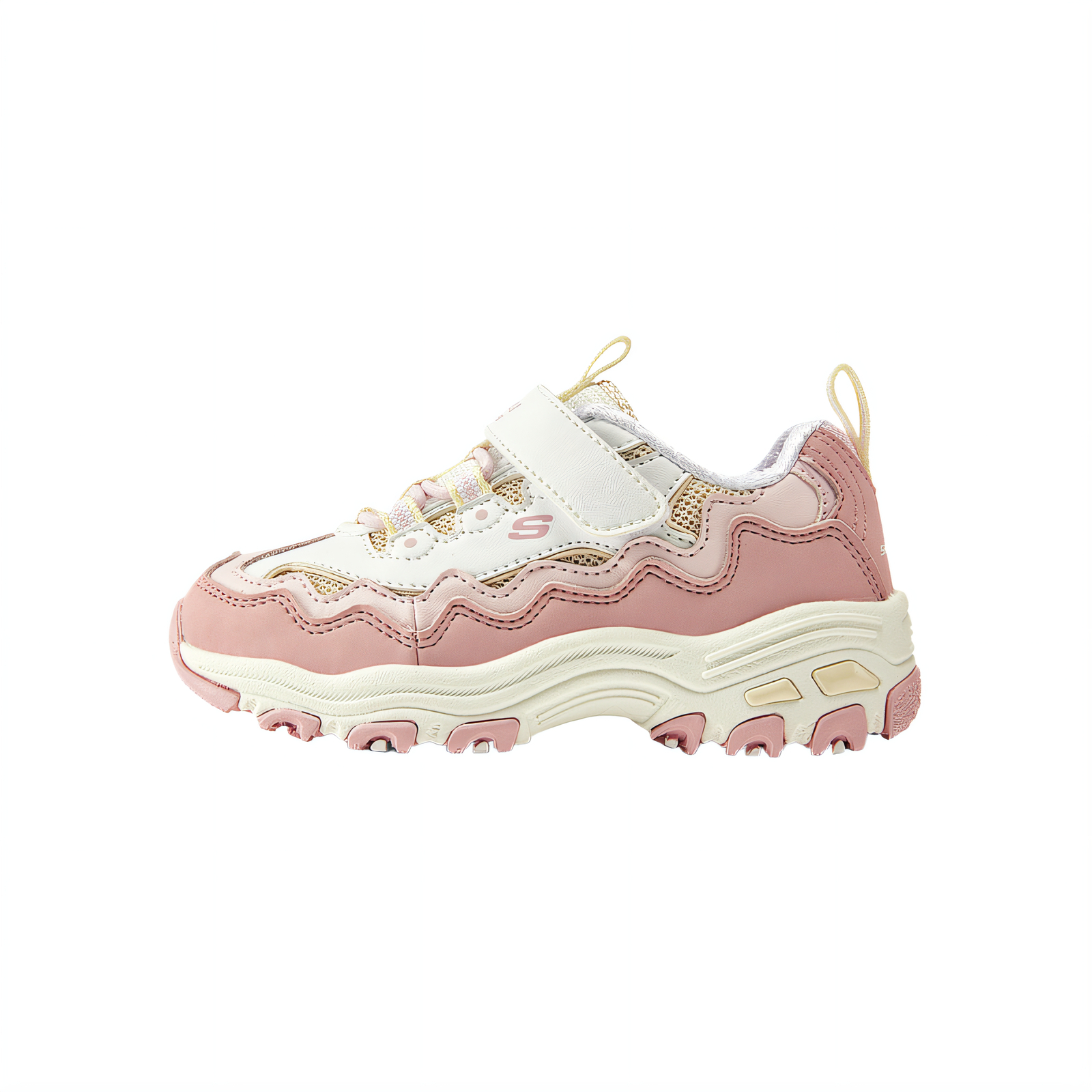 

Низкие туфли для малышей (для младенцев и малышей) Skechers Kids, розовый/желтый