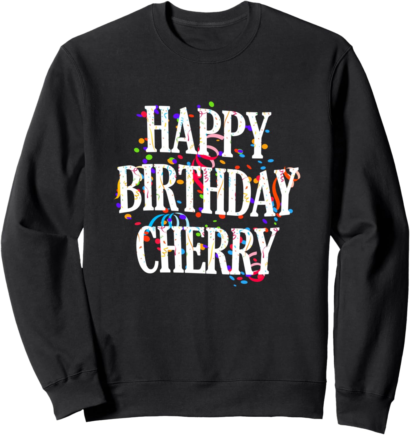 

С днем рождения! Чернила! Яркая толстовка для девочек, черная Happy Birthday Cherry