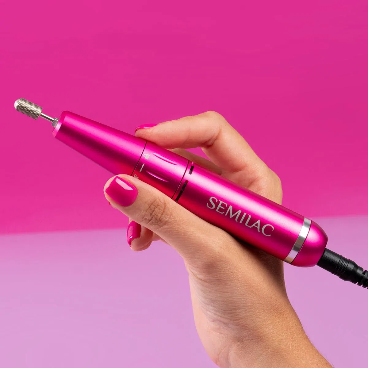 Компактный электрический фрезер Semilac Nail Drill Mini Pen, 30000 об/мин Semilac, Pink — фото 2