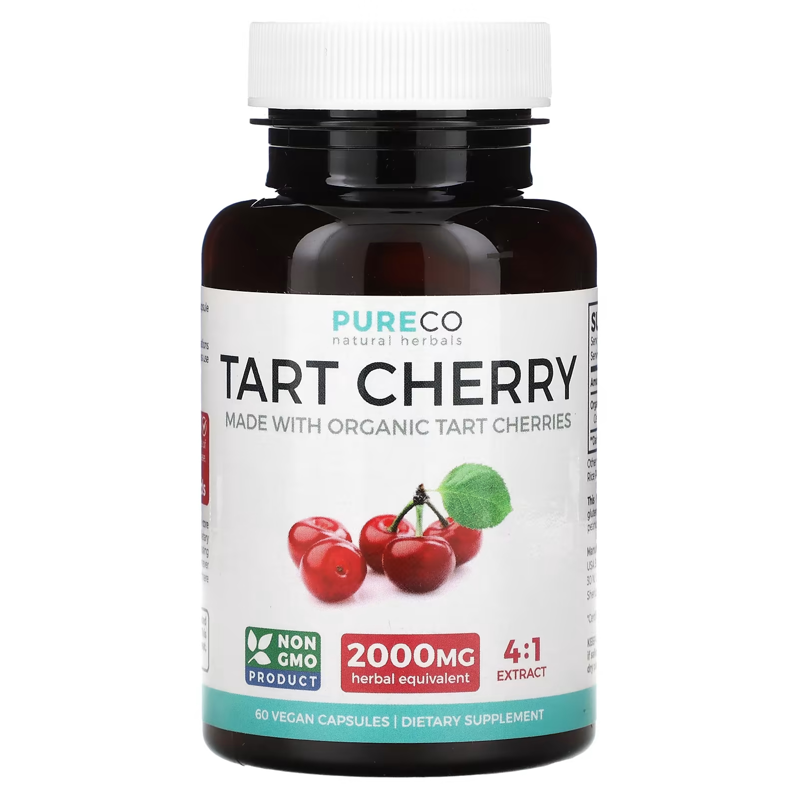 

Пищевая добавка Pure Co. Tart Cherry, 60 веганских капсул