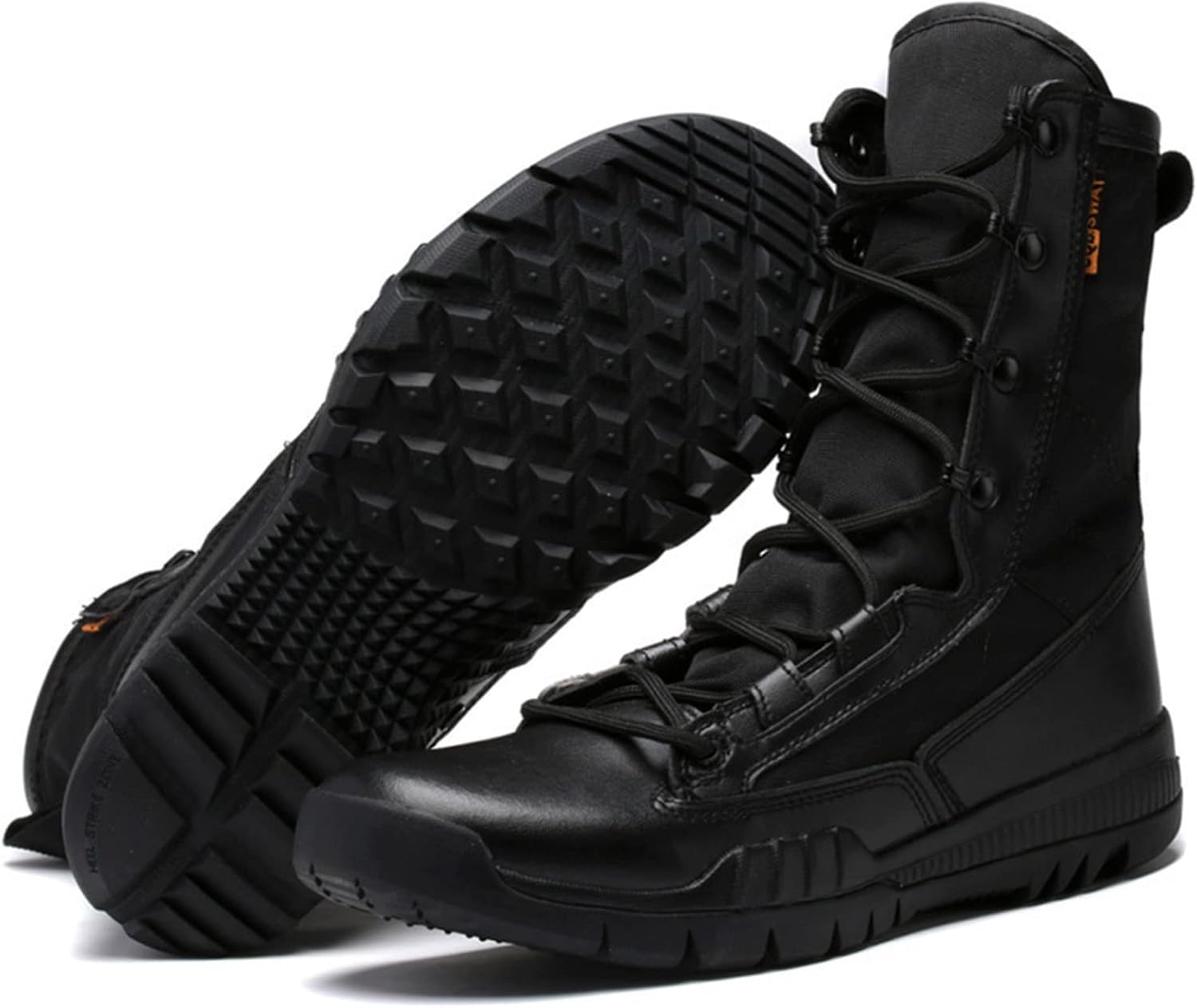 

Мужские кожаные военные тактические ботинки Zivopah, легкие ботинки, пустынные боевые ботинки с утяжкой шнурка, черный