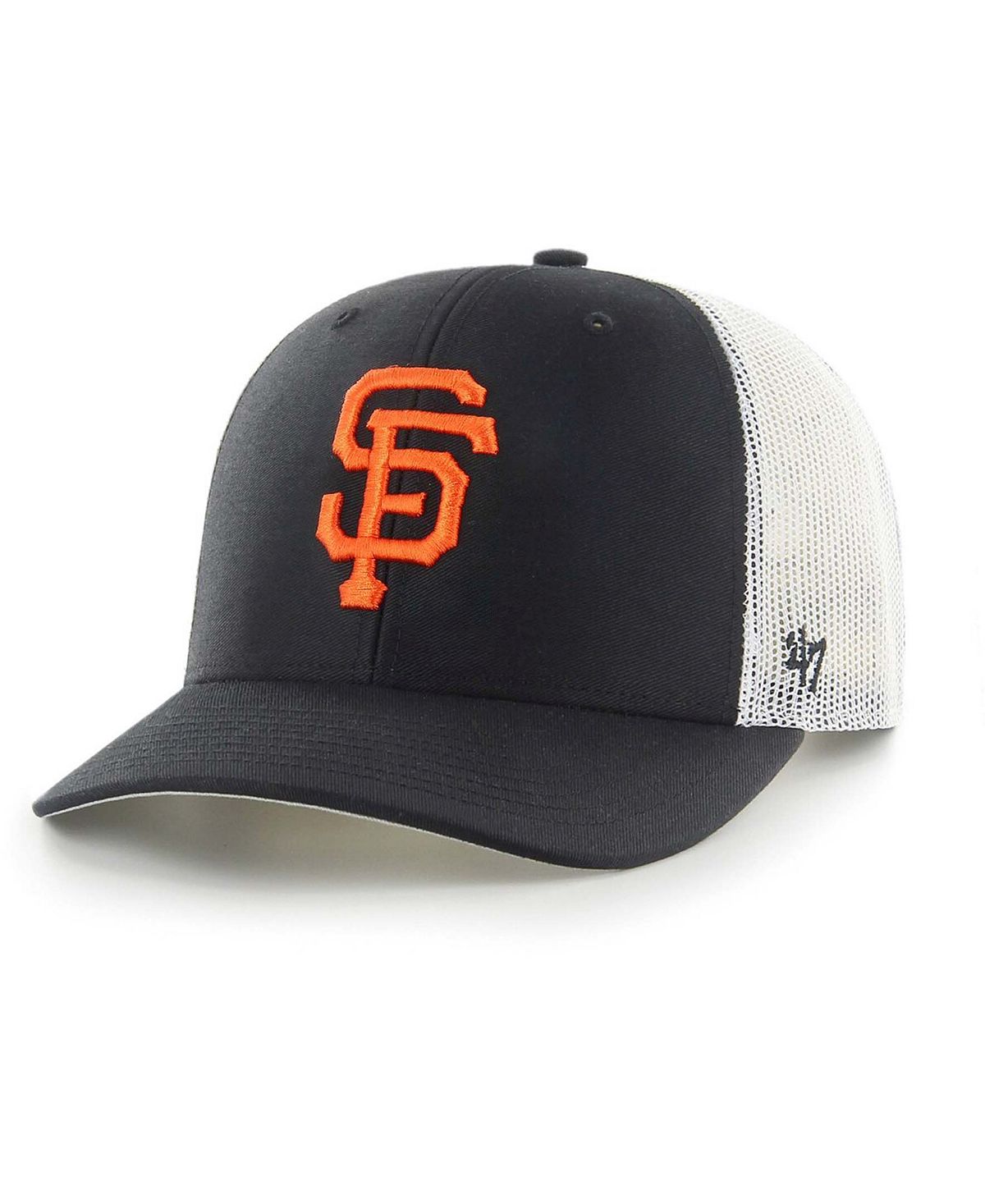 

Мужская черно-белая кепка с логотипом San Francisco Giants Primary Snapback Trucker Snapback '47 Brand