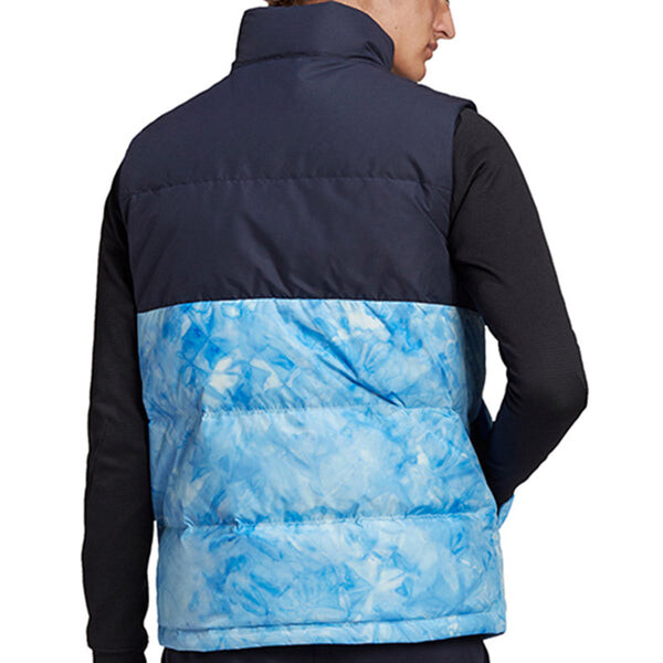 Пуховик adidas Stand Collar Leisure Sports Windproof Warm Down Vest Men Hide Blue, синий — фото 4