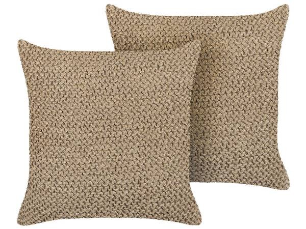 

Подушка Beliani 2 шт BEGONIA, 45x45x45 см цвет beige/petrol