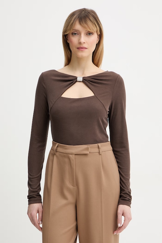 

Лонгслив milena Guess, коричневый