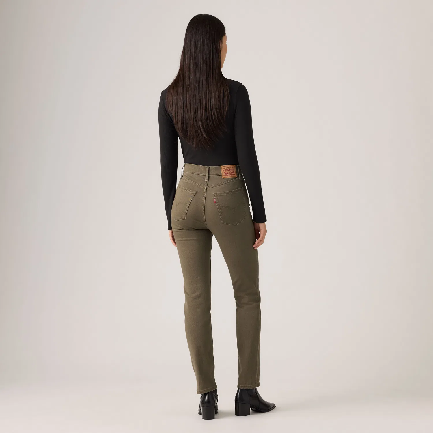 Женские джинсы прямого кроя с высокой посадкой 724 Levi's, Brown — фото 3